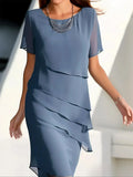 Women's Elegant Tummy-Cover Dress for a Chic, Modest Look