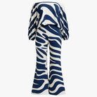 Jane | Kvinders Elegant Blomsterprint Bred Ben Dragt - Blå - Kvinders tøj - {{ product_tags }