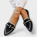 Women's Flat Shoes with Elegant Lace-Up Design