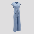 Women's Elegant Top and Trousers Set