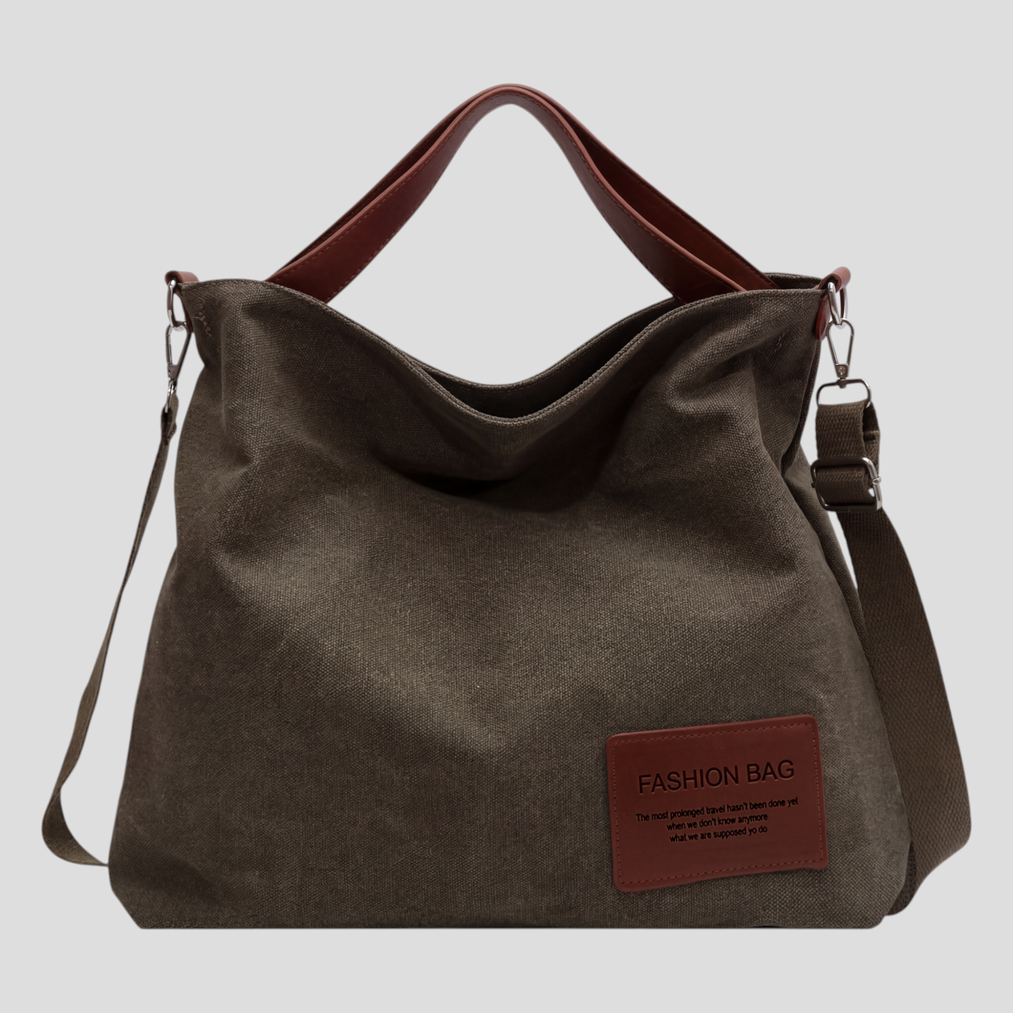 Chic Canvas Shoulder Bag - Stylish, Practical Everyday Carryall