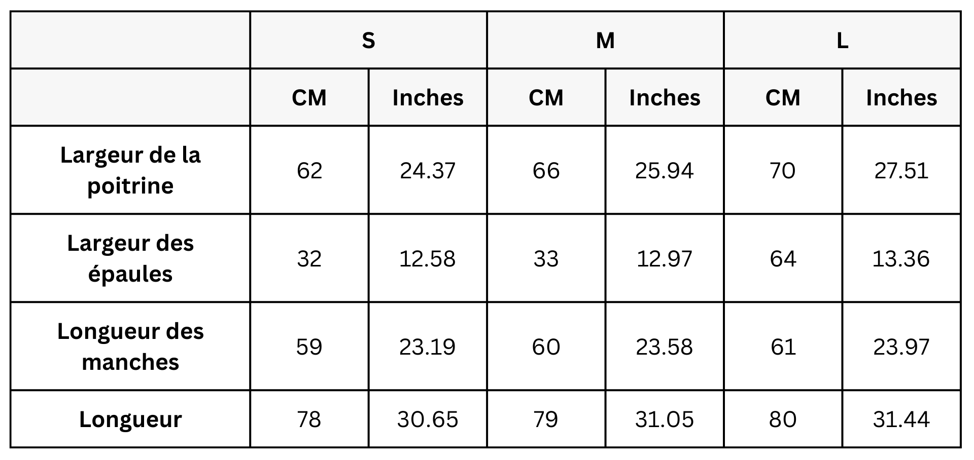 Size Guide