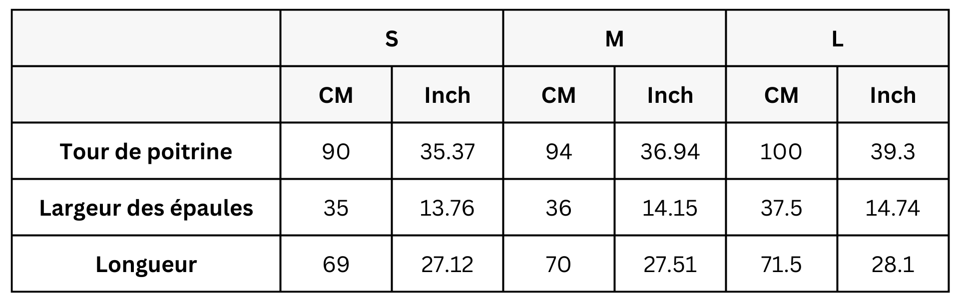 Size Guide