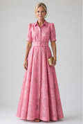 Belted Floral Maxi Dress