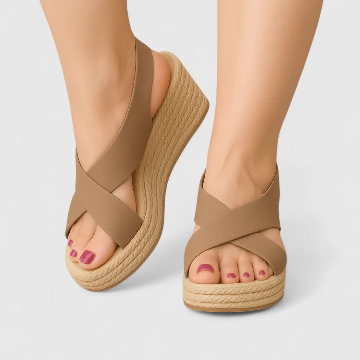Women's Kayla Cross-Wedge Sandals - Chic, Comfortable Summer Footwear