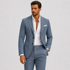 Herre Linnedjakkesæt Slim-Fit - Sommerlig Elegance - - Suits - {{ product_tags }