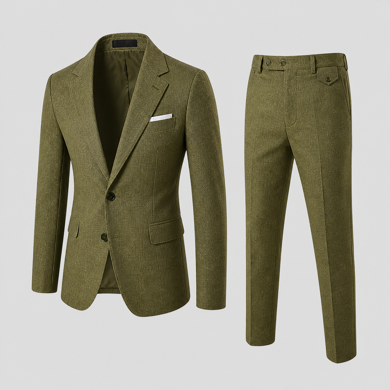 Herre Linnedjakkesæt Slim-Fit - Sommerlig Elegance - - Suits - {{ product_tags }