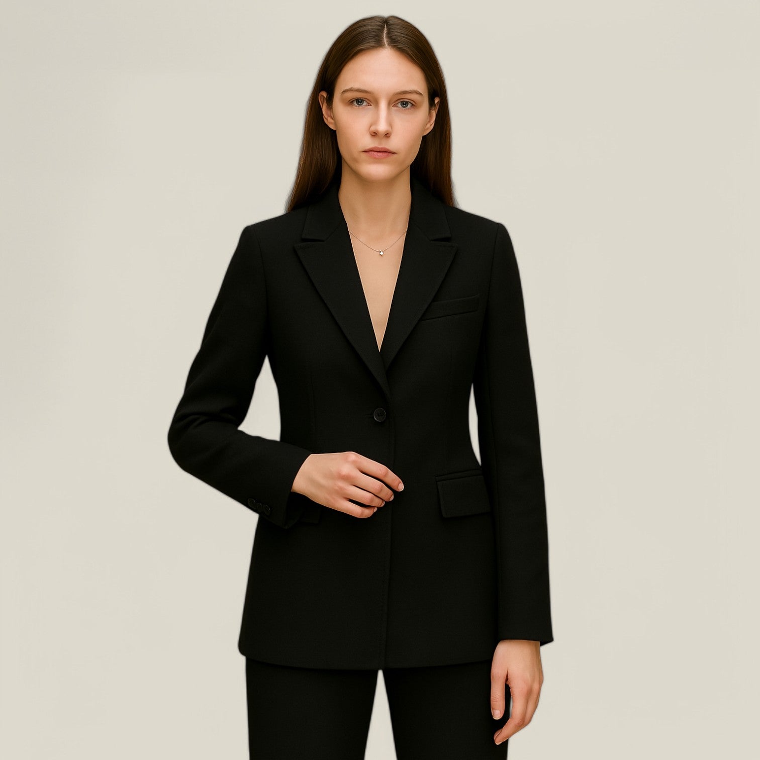 Delphine | Blazer de bureau à un bouton – Élégance moderne