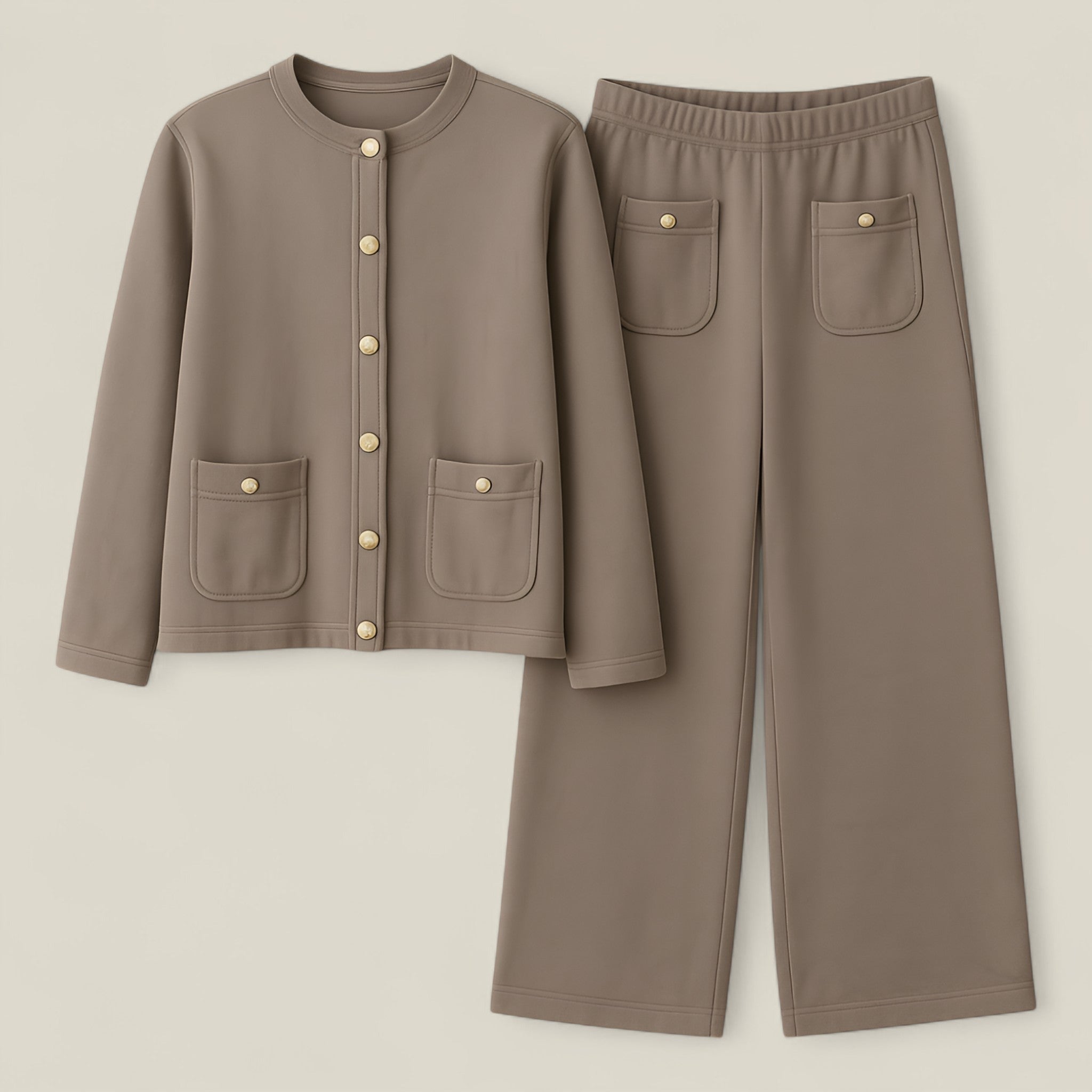 Elise | Ensemble deux pièces en tricot – Chic et confortable