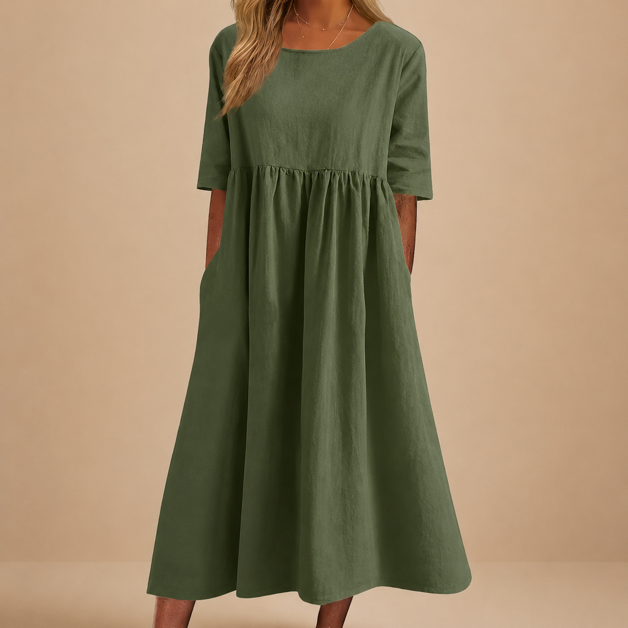 Classic Mid Sleeve Dress