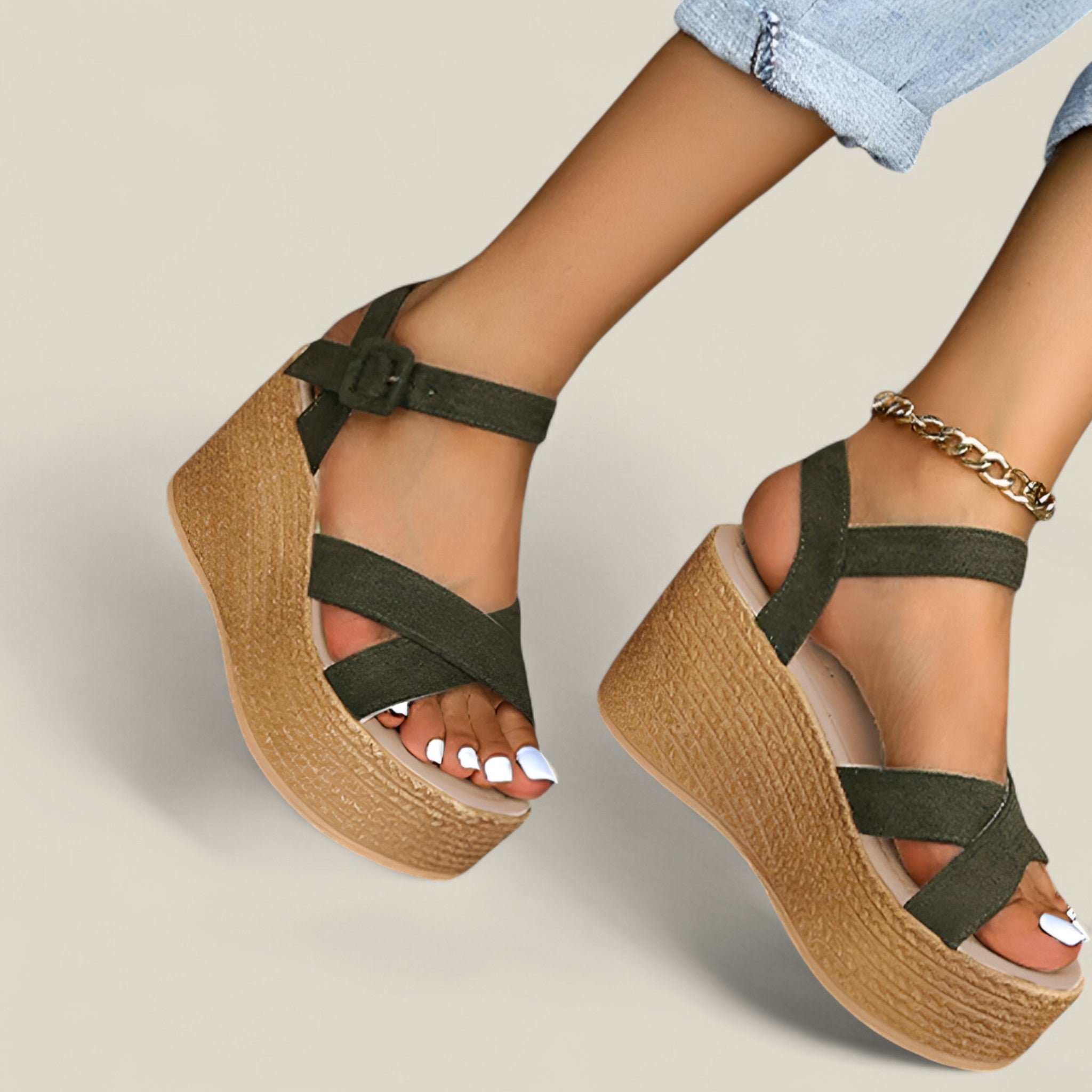 Iris | Sandales compensées – Chic et confortables