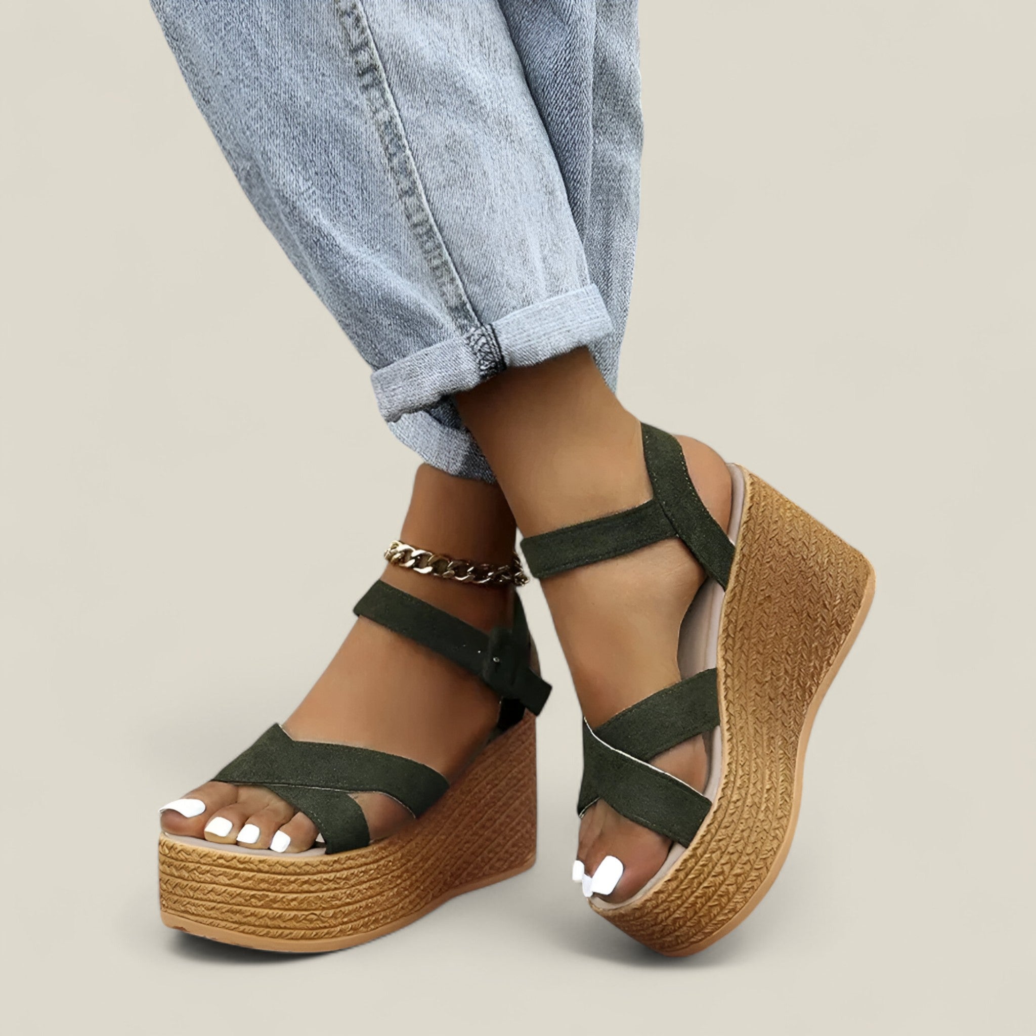 Iris | Sandales compensées – Chic et confortables