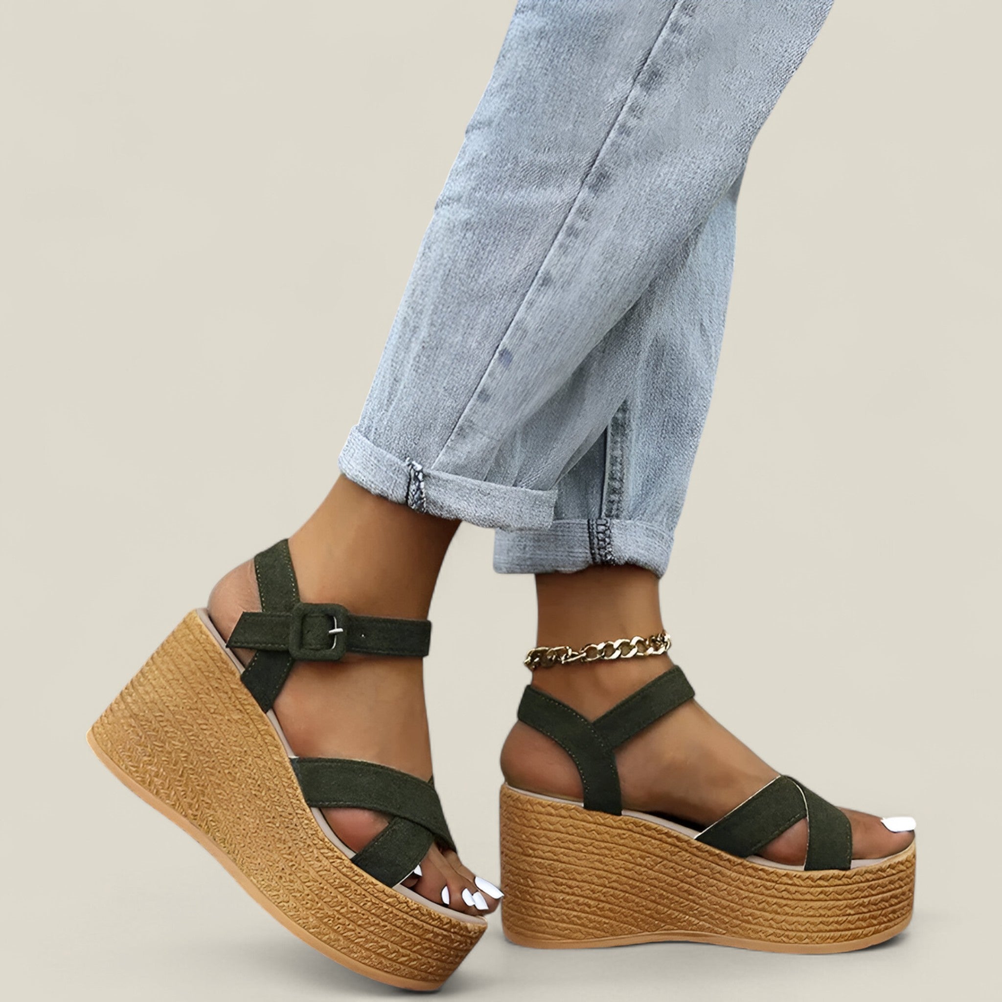 Iris | Sandales compensées – Chic et confortables