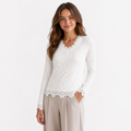 Elegant Long-Sleeve Lace Top