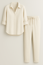 Beth | Elegant Sommersæt i Linned og Bomuld - - Sætter - {{ product_tags }
