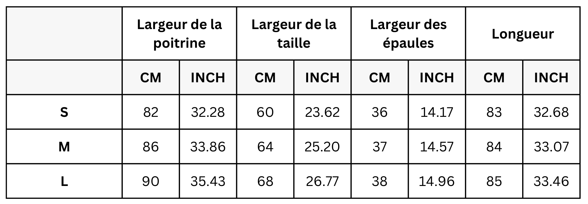 Size Guide