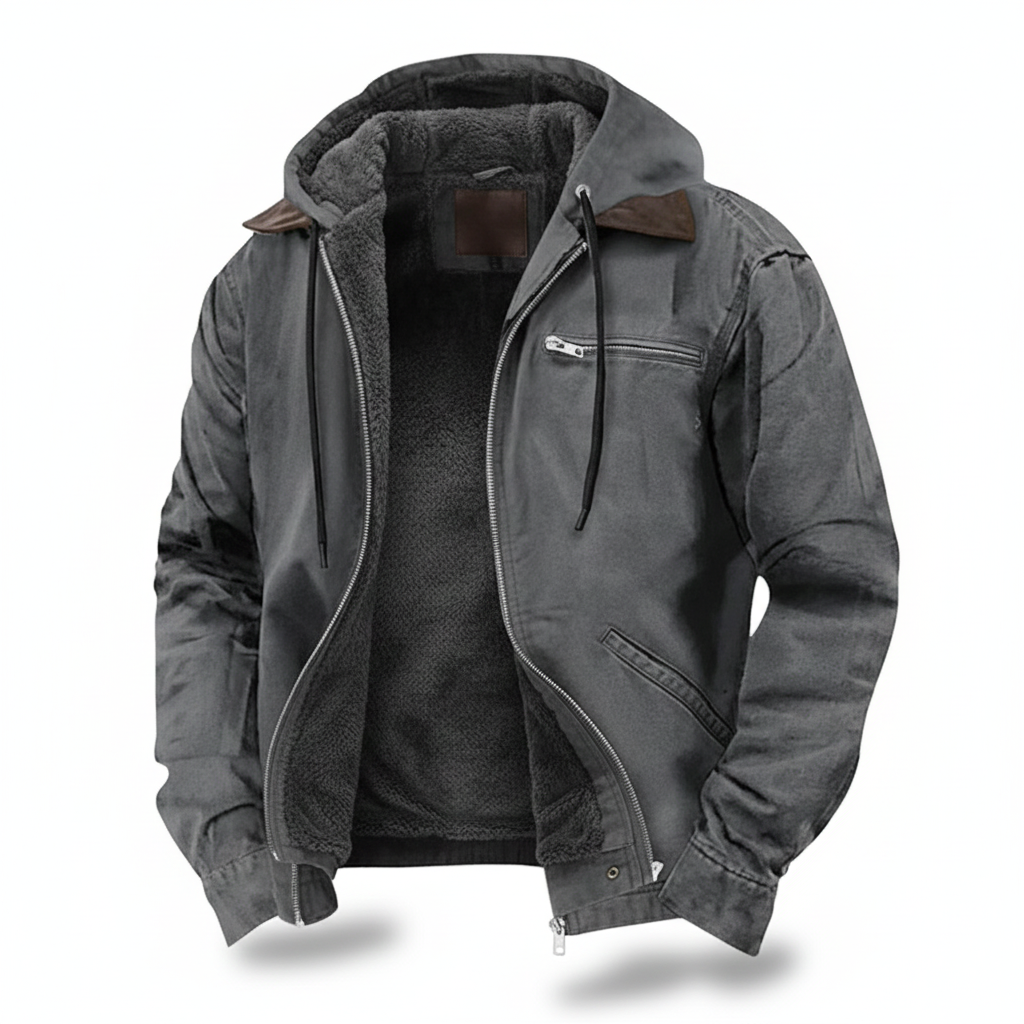 Nate Zip-Up Hooded Jacket – Waterproof & Windproof All-Weather Protection