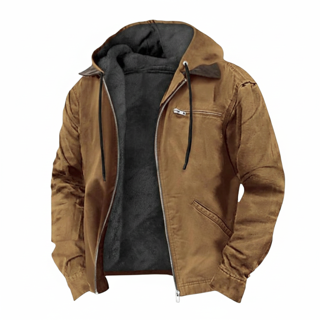 Nate Zip-Up Hooded Jacket – Waterproof & Windproof All-Weather Protection