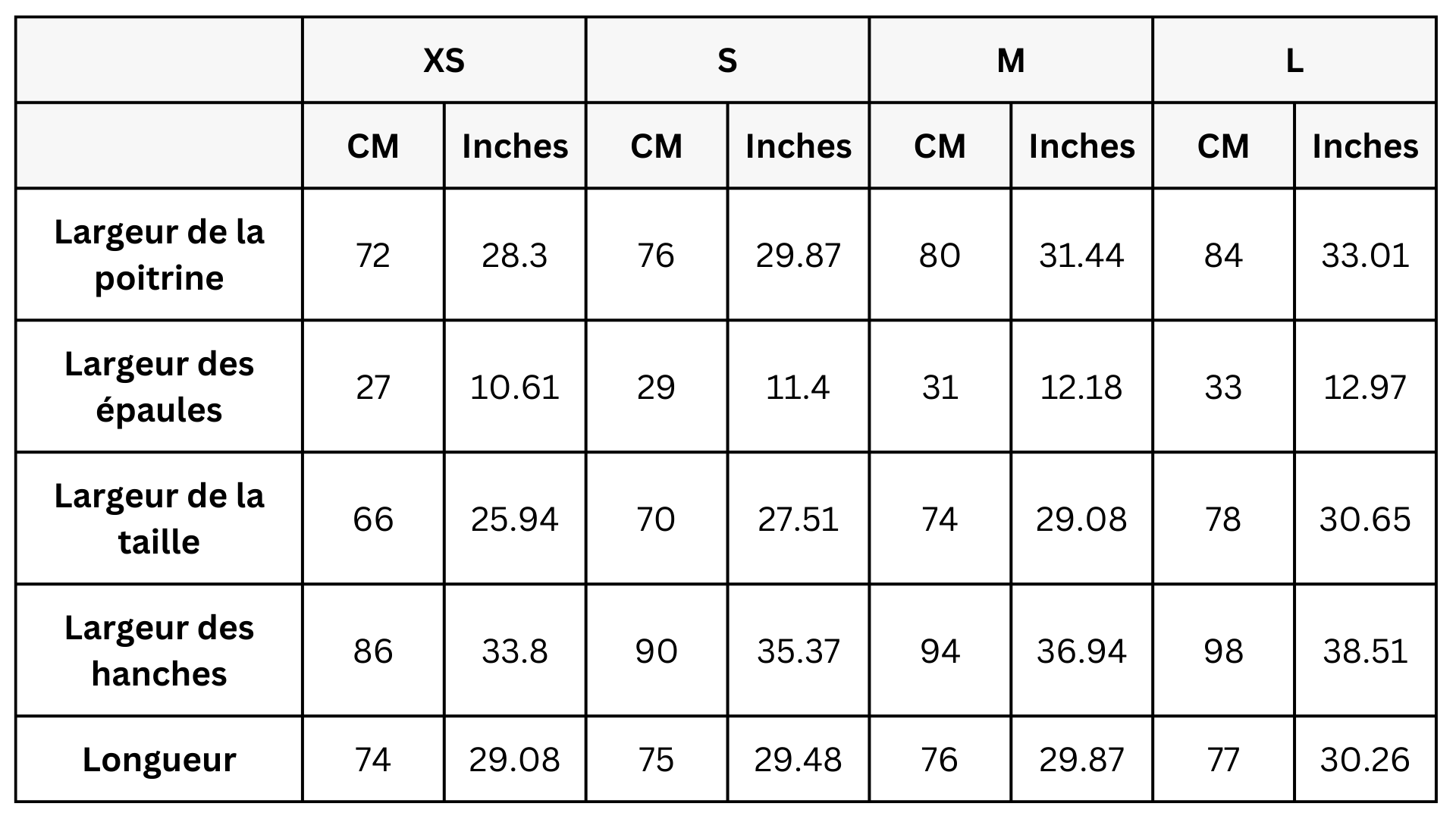 Size Guide