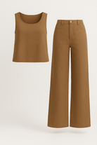 Lydia | Kvinders Boho To-Delt Sommer Sæt - Brun - Casual kjoler - {{ product_tags }