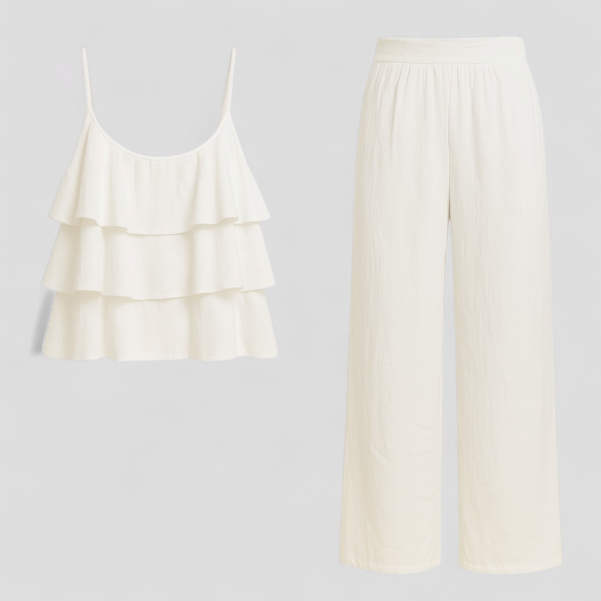 Caterina | Kvinders Elegant Koordineret Sæt - Hvid - Jakkesæt & Blazere - {{ product_tags }
