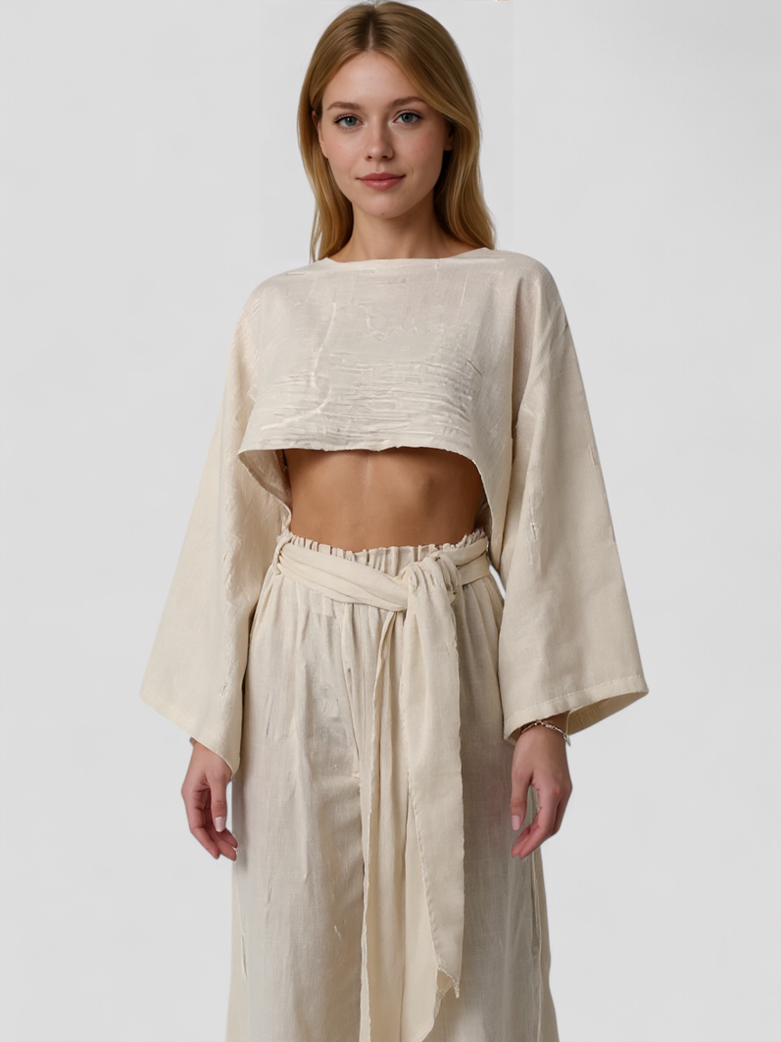 Paminina | Kvinders Elegant Linned Sæt til Sommeren - - Outfits & Sæt - {{ product_tags }