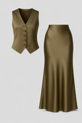 Mia | Women's Elegant Top and Long Skirt Set