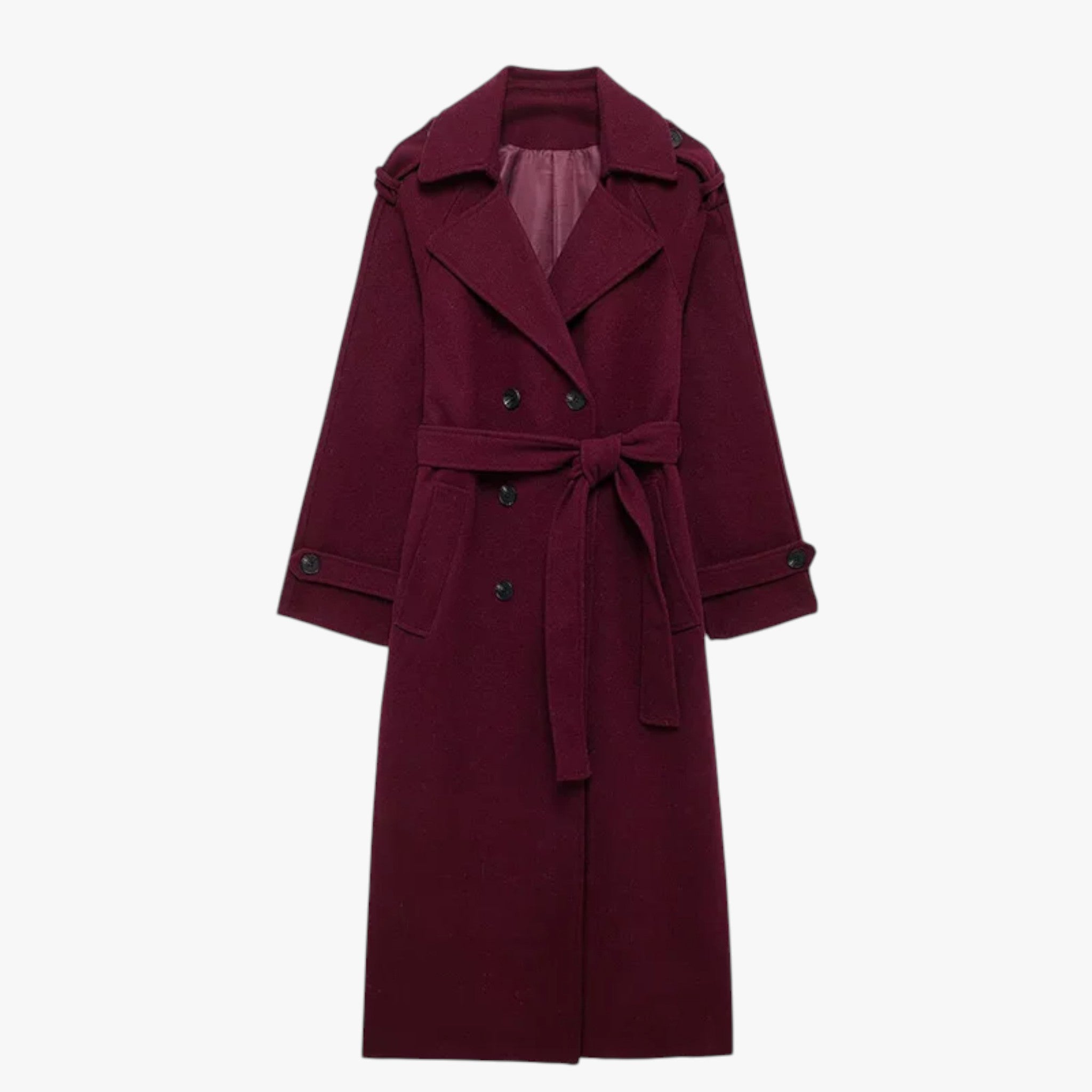 Chic Women's Vintage-Inspired Long Coat