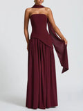 Women's Elegant Maliyah Maxi Dress - Cherry Red for a Stylish Look