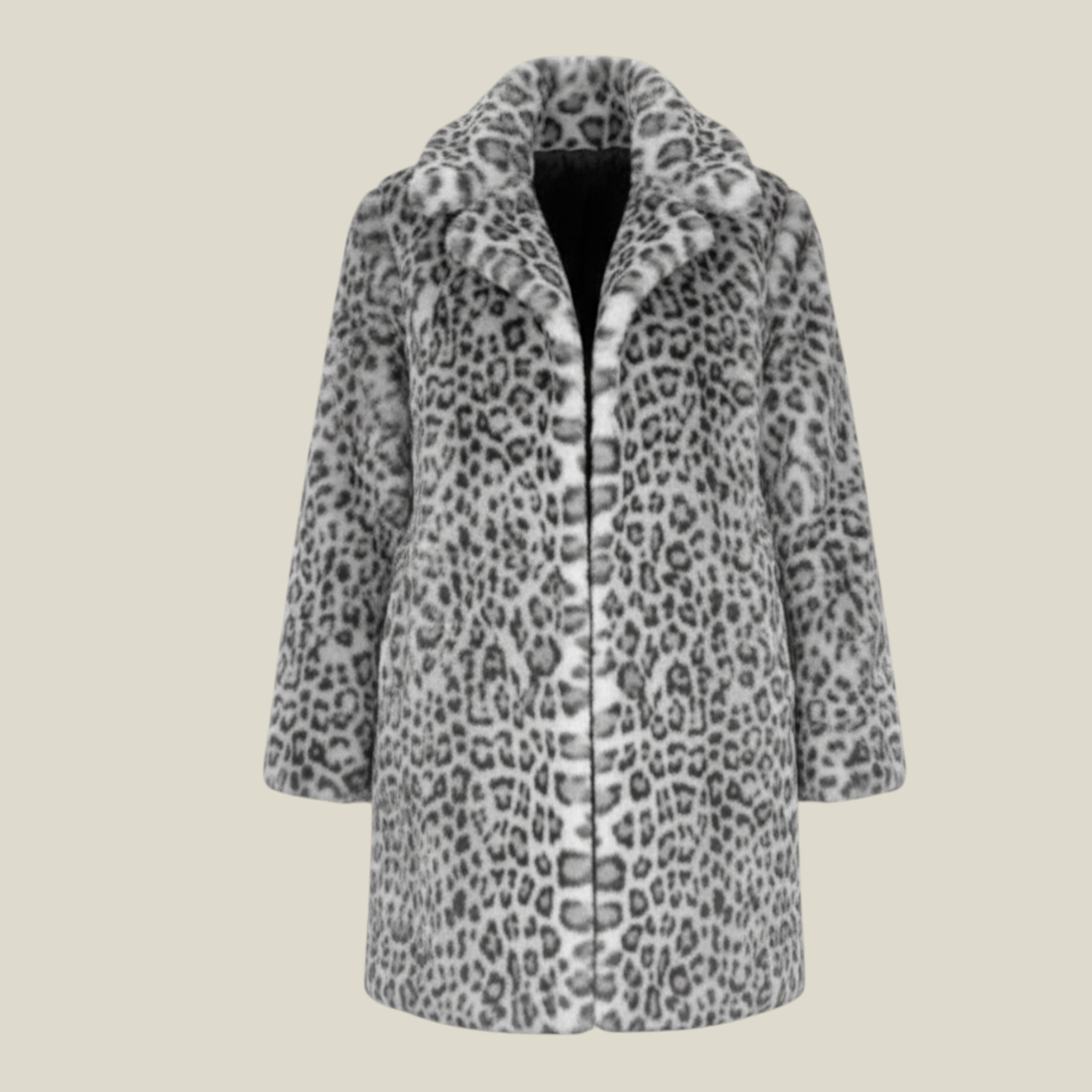 Coralie | Manteau Long Femme Hiver Chic Léopard