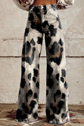 Women's Bold Leopard Print Jeans – Statement-Making Denim