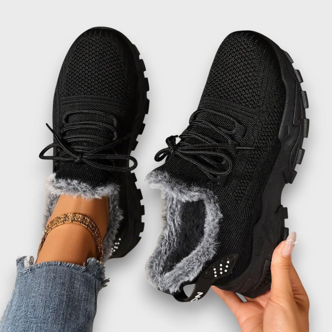 Chloe Cozy Lace-Up Winter Sneakers
