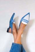 Women's Chic Blue Slingback Loafers