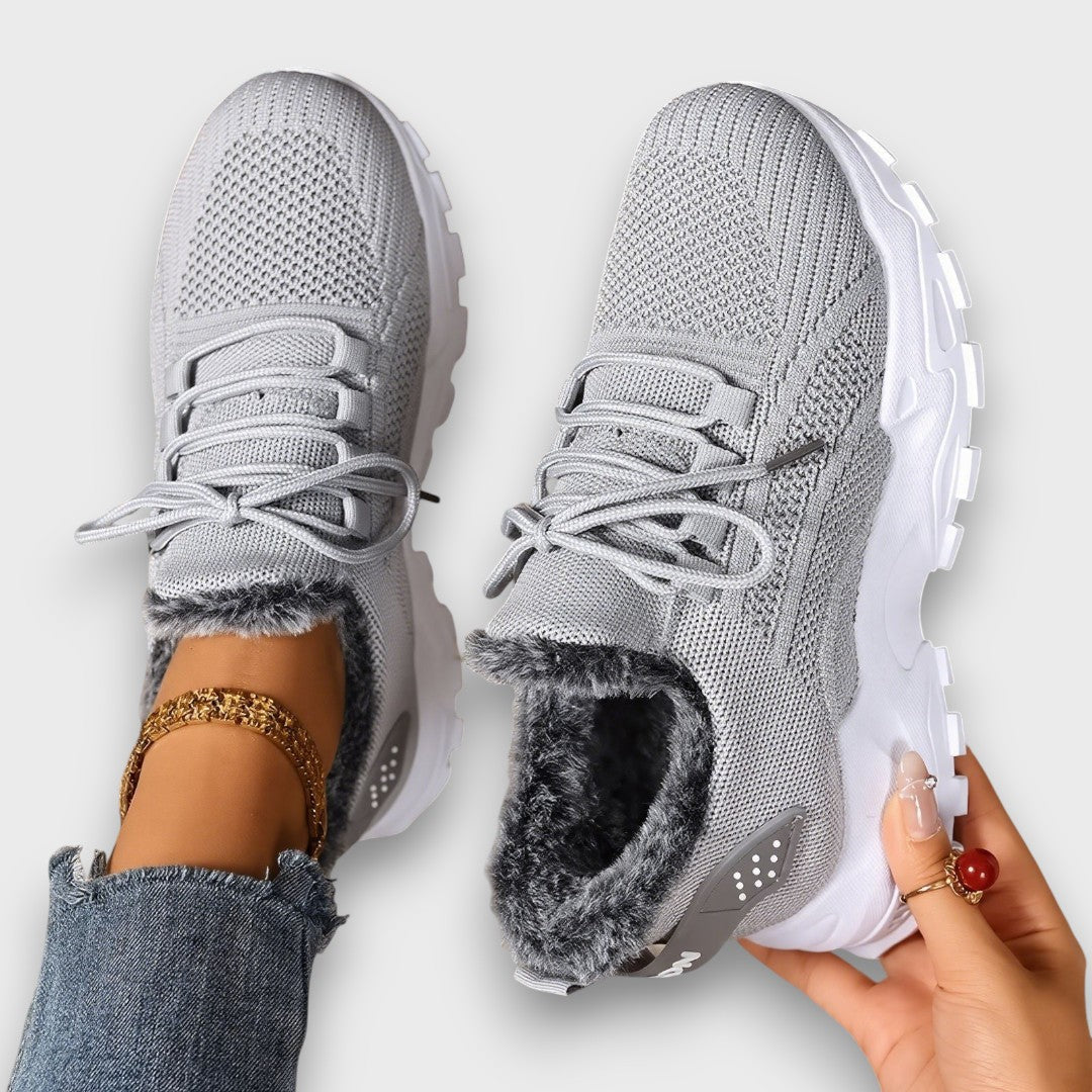 Chloe Cozy Lace-Up Winter Sneakers