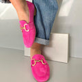 Women's Chic Loafers with Gold-colored Details