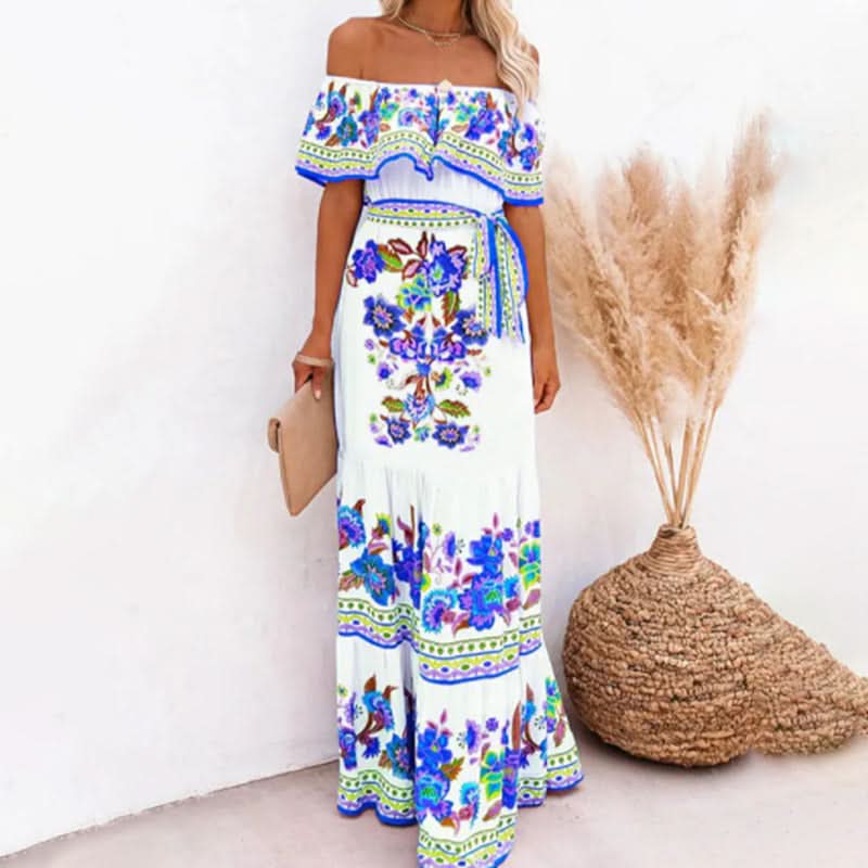Women's Jacinta Patterned Tie-Waist Maxi Dress