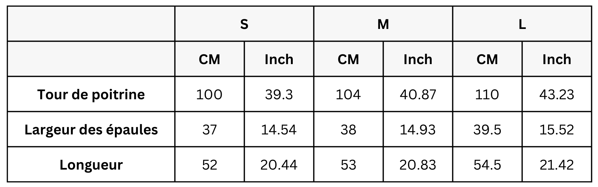 Size Guide