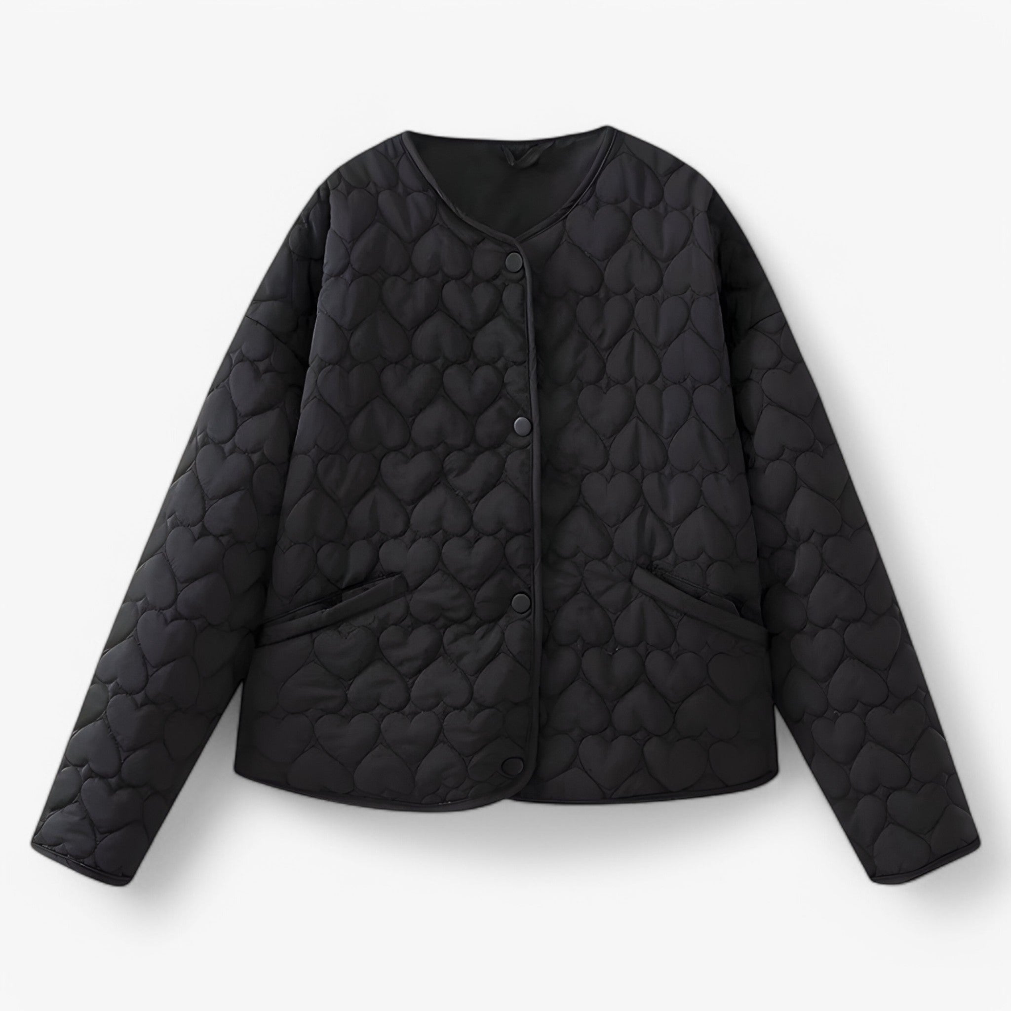 Quilted Heart Jacket – Cozy, Stylish Outerwear for Autumn & Winter