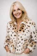 Ivory Leopard Faux Fur Jacket – Plush & Glamorous