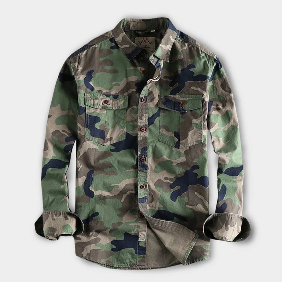Men’s Camouflage – Long Sleeve Button-Up Casual