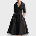 Women's Classic Elegance Wrap Midi Dress