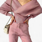 Leila | Moderne ribstrikket jumpsuit - Rosa - women's fashion - {{ product_tags }