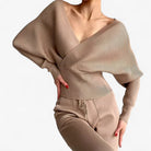 Leila | Moderne ribstrikket jumpsuit - Karamel - women's fashion - {{ product_tags }