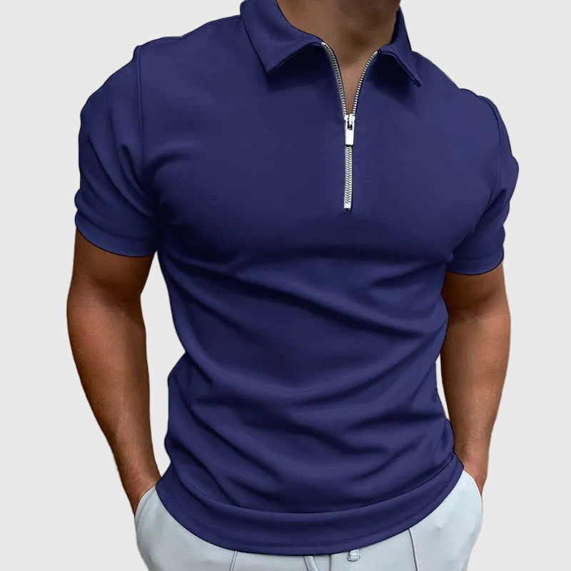 Men's Nathan Zipper Polo Shirt – Sleek Everyday Style
