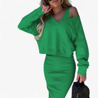 Lea | Sweater og kjole sæt – Behageligt og sexet - Grøn - women's fashion - {{ product_tags }