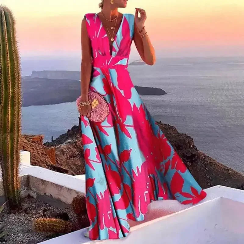 Sienna Sunset Bloom Floral Maxi Dress