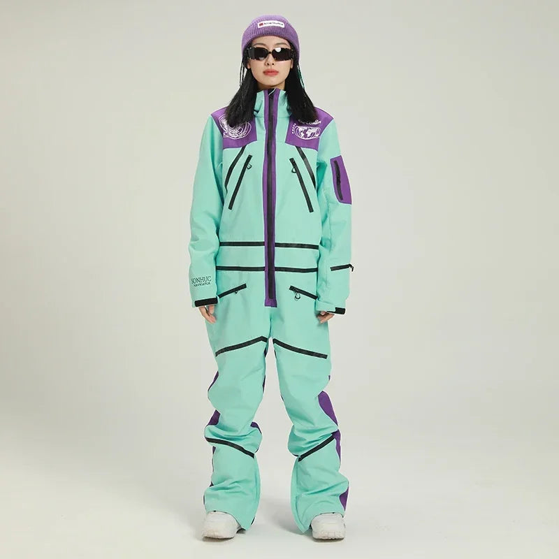Women's Chic One-Piece Ski Suit for Winter Weather