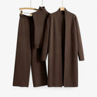 Ivy I Vintage Strikkesæt i 3 dele - Kaafe En størrelse - women's fashion - {{ product_tags }
