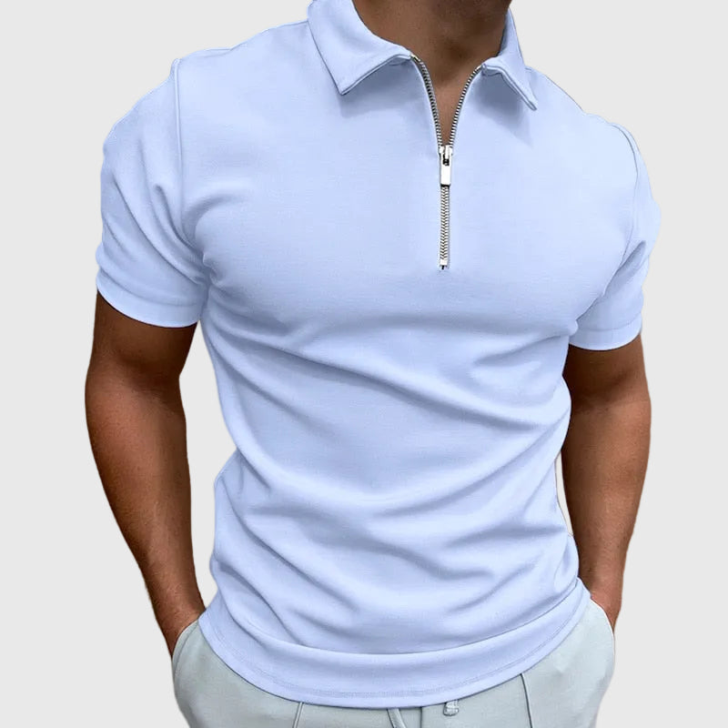 Men's Nathan Zipper Polo Shirt – Sleek Everyday Style