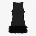Women's Seraphina Feathered Mini Dress — Bold, Glamorous Evening